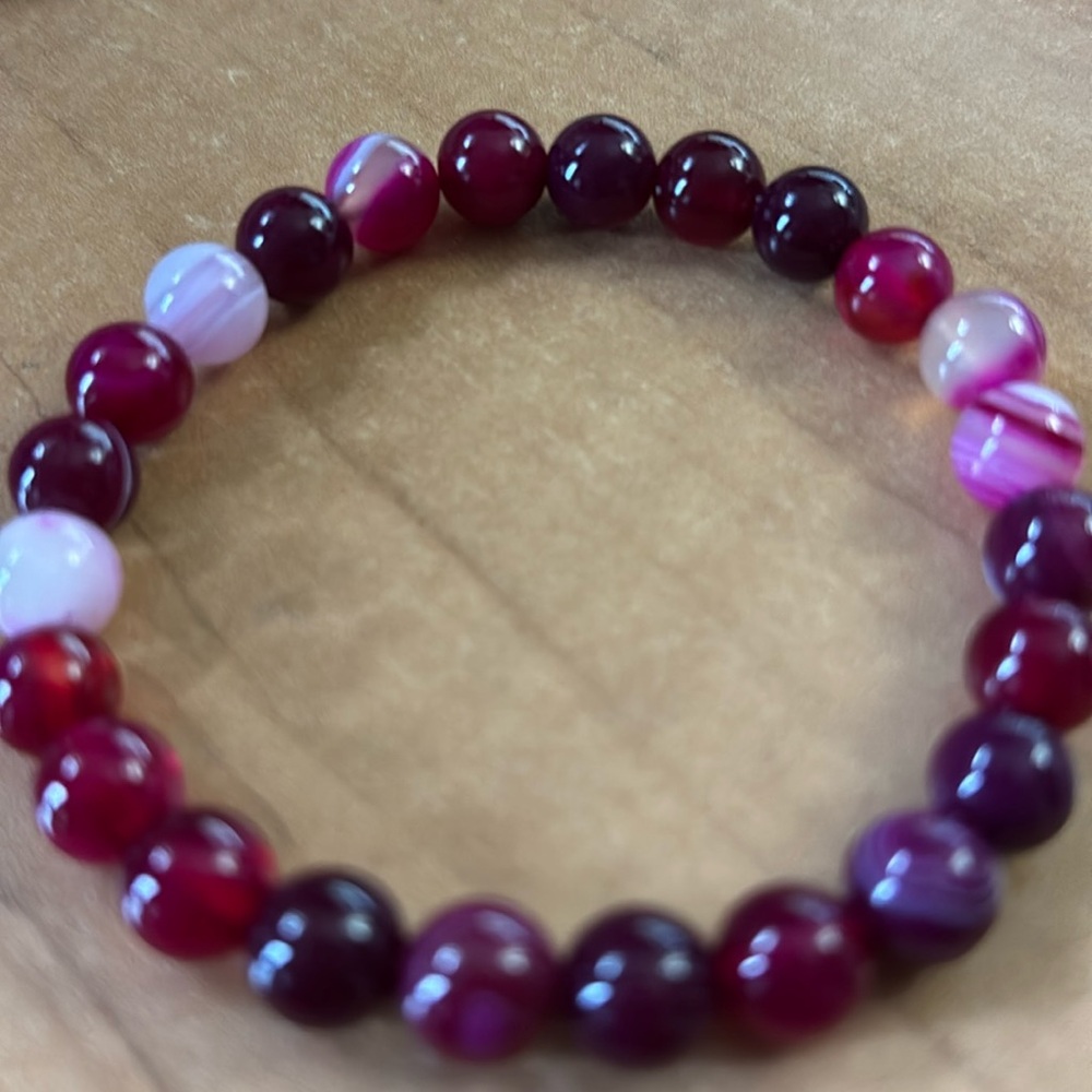 050B Dragon Vein Agate Bracelet 8mm